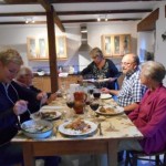 Eating Chez Nous in the Barn